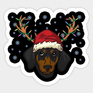 Christmas Dachshund reindeer dog Sticker